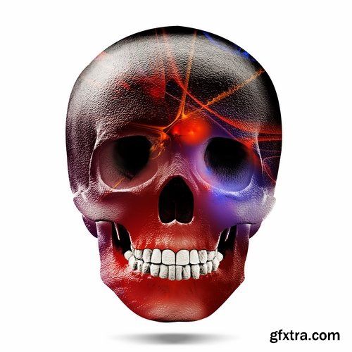 Collection skull with different textures drawing graffiti printing for t-shirts 25 HQ Jpeg