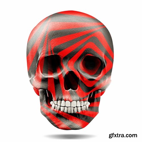 Collection skull with different textures drawing graffiti printing for t-shirts 25 HQ Jpeg