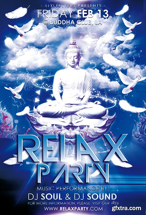 Relax Party PSD Flyer Template + Facebook Cover