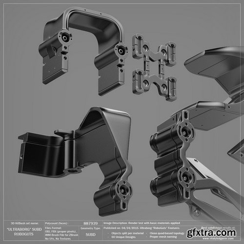 3D MODEL - ULTRABORG SUBD  - Robo Guts Pack