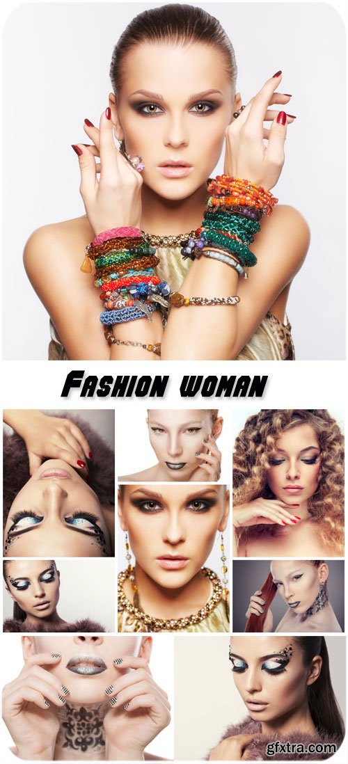 Fashion woman, beautiful makeup