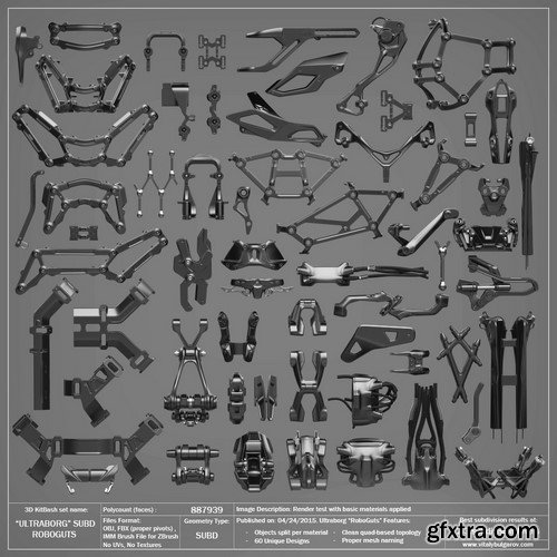 3D MODEL - ULTRABORG SUBD  - Robo Guts Pack