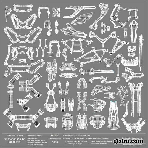 3D MODEL - ULTRABORG SUBD  - Robo Guts Pack