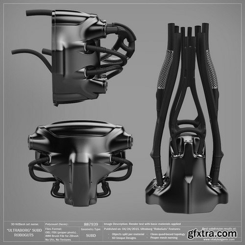 3D MODEL - ULTRABORG SUBD  - Robo Guts Pack