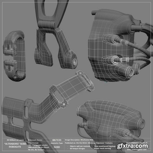 3D MODEL - ULTRABORG SUBD  - Robo Guts Pack