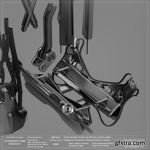 3D MODEL - ULTRABORG SUBD  - Robo Guts Pack