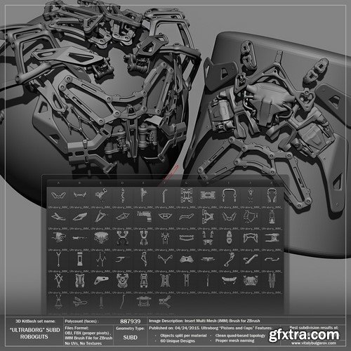 3D MODEL - ULTRABORG SUBD  - Robo Guts Pack