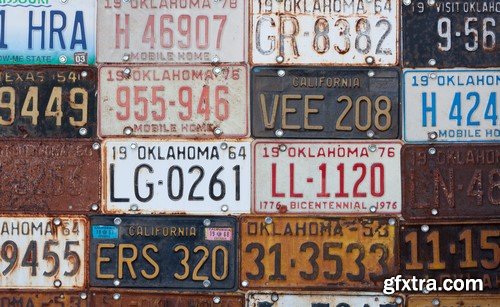 Old License Plates - 10x JPEGs