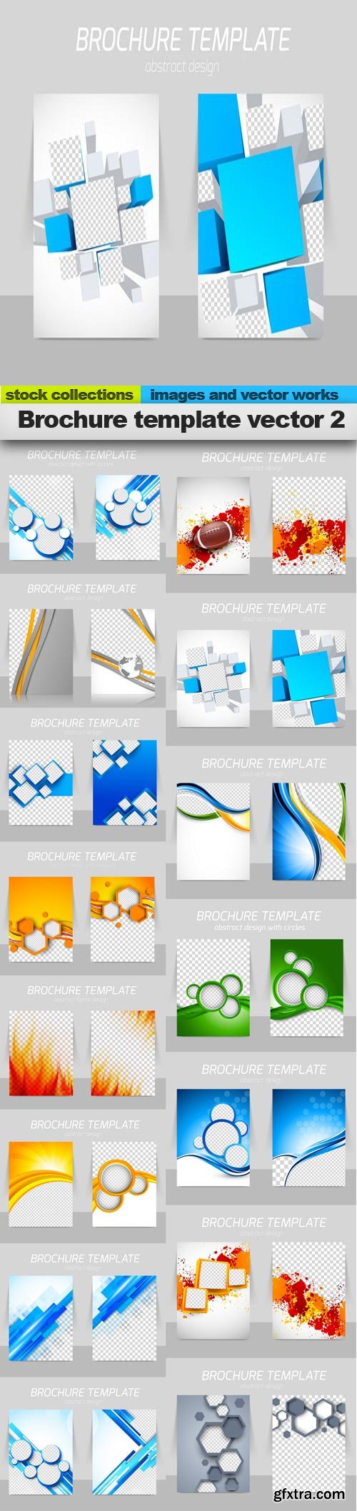 Brochure template vector 2, 15 x EPS