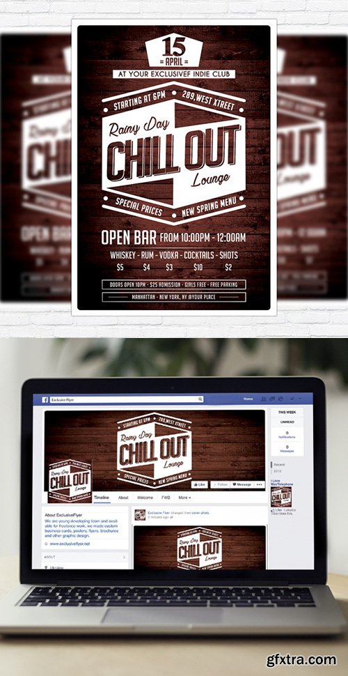 Chill Out PSD Flyer Template + Facebook Cover