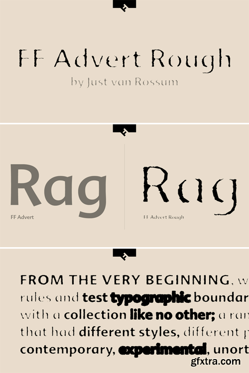 FF Advert Rough Font Family