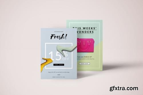 CreativeMarket 2 Flyers Fashion & Modern Newsletter 595718