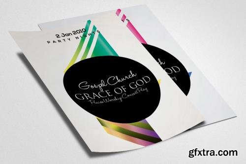 CreativeMarket Futuristic Flyer Poster Template 590683