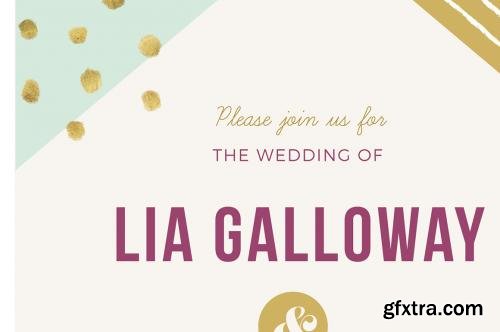 CreativeMarket Geometric Wedding Invitation 586248