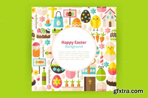 CreativeMarket Happy Easter Vector Posters 586724