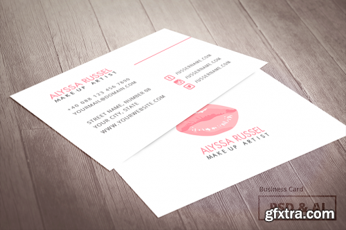 CreativeMarket Makeup Artist - Business Card 591763