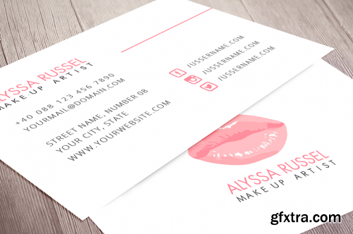 CreativeMarket Makeup Artist - Business Card 591763