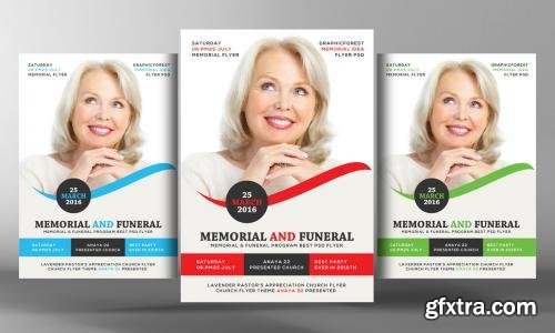 CreativeMarket Memorial Flyer Template 582371