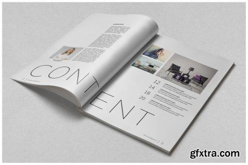 CreativeMarket Minimal Magazine Template 595561