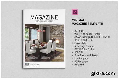 CreativeMarket Minimal Magazine Template 595561