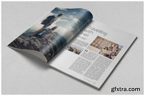 CreativeMarket Minimal Magazine Template 595561