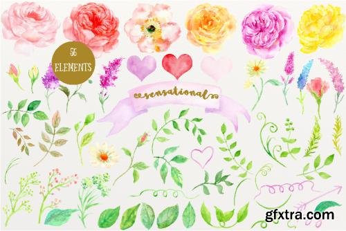 CreativeMarket Watercolor Mini Bundle Sensational 564861