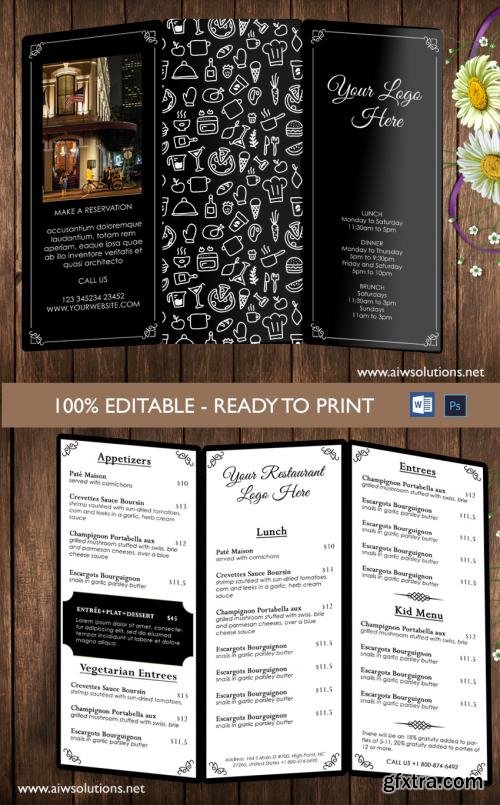 CreativeMarket Restaurant Menu Template 596755