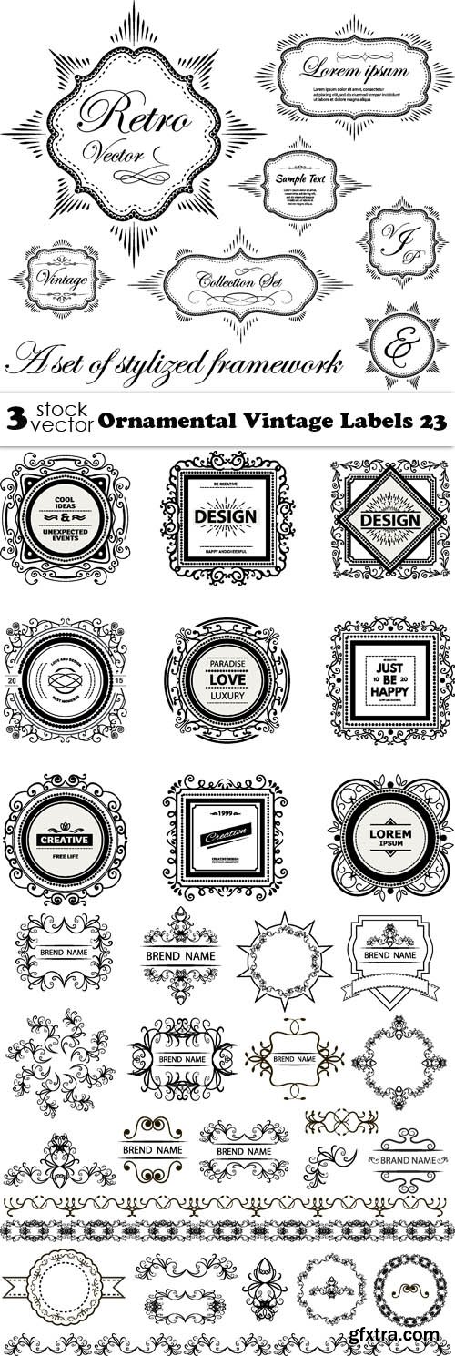 Vectors - Ornamental Vintage Labels 23