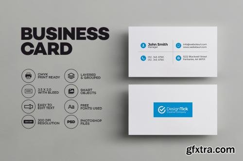 CreativeMarket Simple Clean Business Card 595733