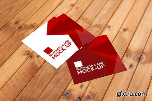 CreativeMarket Square Business Card Mockup Set 594371