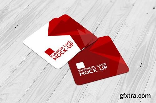 CreativeMarket Square Business Card Mockup Set 594371