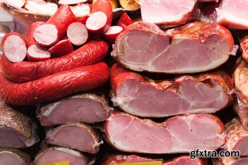 Collection of the counter with raw meat Showcases Commercial refrigerator salesman 25 HQ Jpeg