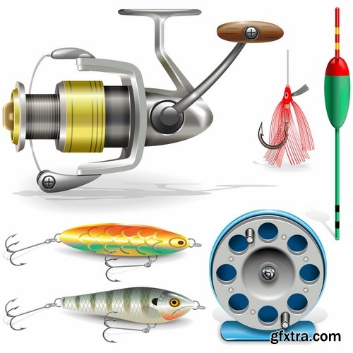 Collection of fishing tackle fishing float hook fishing reel outfit 25 EPS