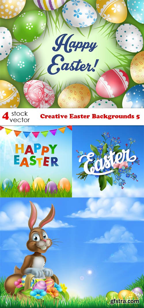 Vectors - Creative Easter Backgrounds 5