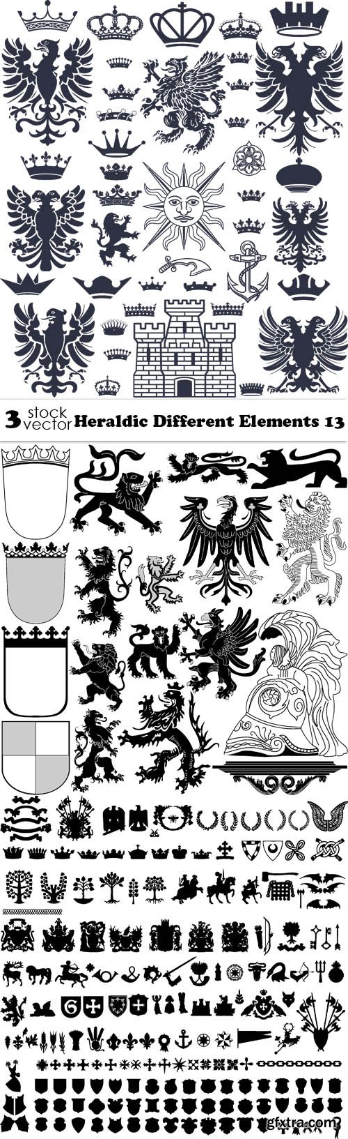 Vectors - Heraldic Different Elements 13