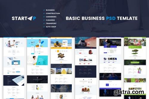 Creativemarket Startup | Basic Business PSD Website591220