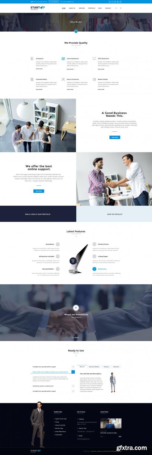 Creativemarket Startup | Basic Business PSD Website591220