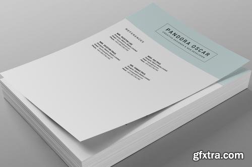 CreativeMarket 2 Pages Clean Resume CV - Pandora 246984