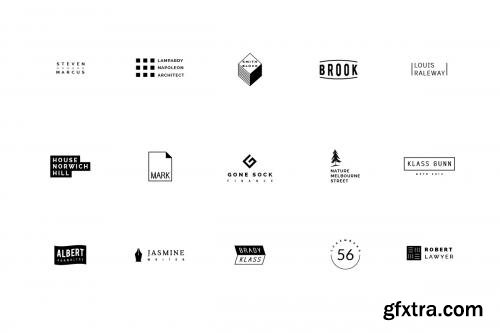 CreativeMarket 60 Minimalist Logos 282573