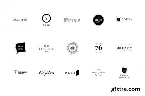 CreativeMarket 60 Minimalist Logos 282573