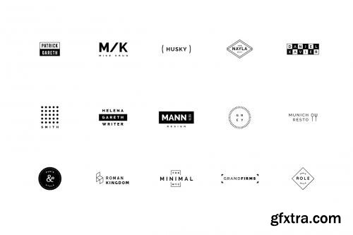 CreativeMarket 60 Minimalist Logos 282573