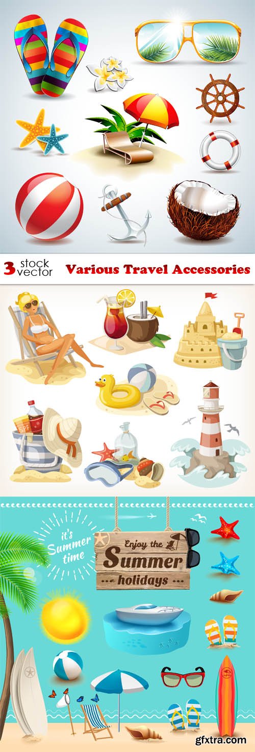 Vectors - Various Travel Accessories