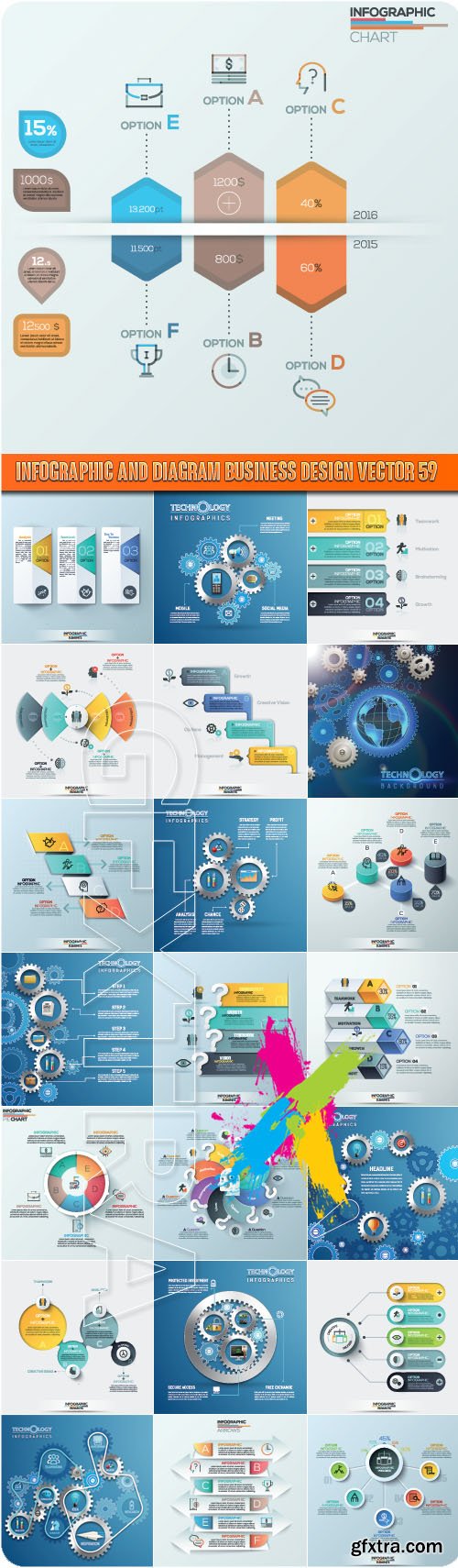 Infographic and diagram business design vector 59