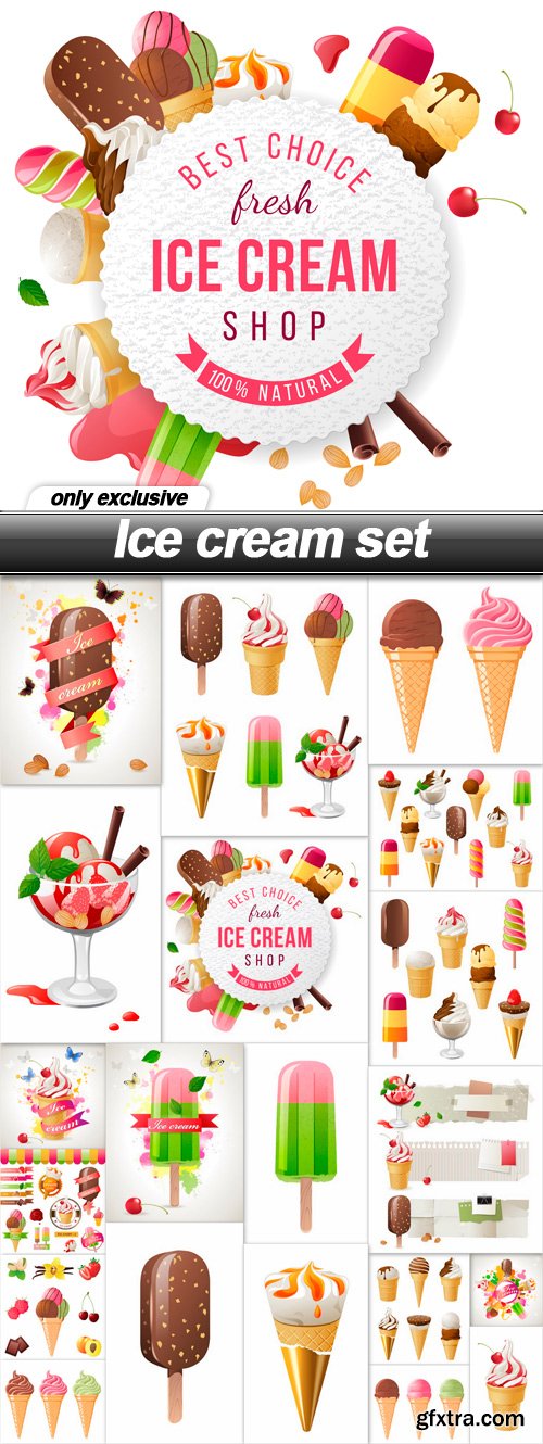 Ice cream set - 20 EPS