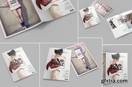 CreativeMarket Brochure / Magazine PSD Mock-Ups 271462