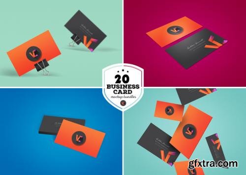 CreativeMarket 20 Business Card Mockup Bundle 252006