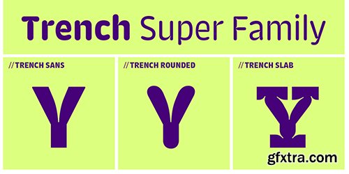 Trench Rounded Font Family