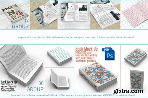 CreativeMarket Book Magazine Mock Ups Mega Pack 249331