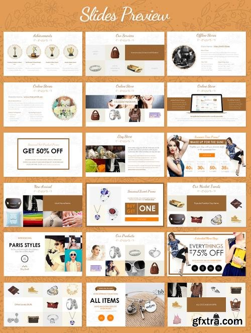 CreativeMarket Clean Creative Fashion Powerpoint 262412