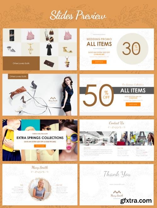 CreativeMarket Clean Creative Fashion Powerpoint 262412